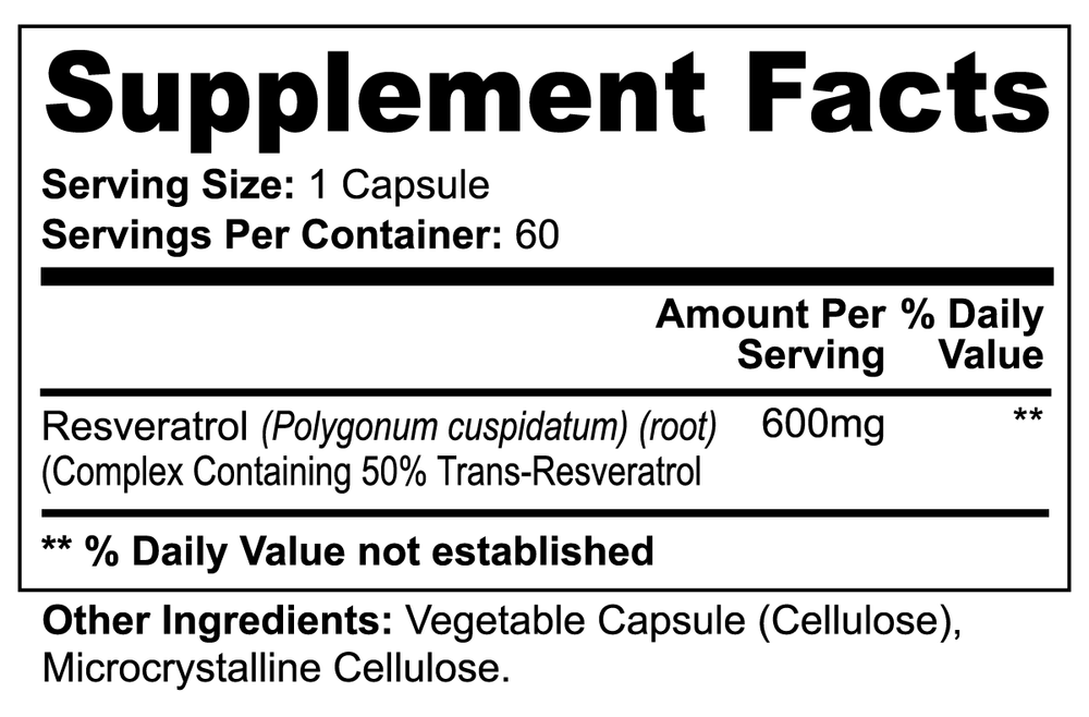 
                  
                    Resveratrol 50% 600mg
                  
                