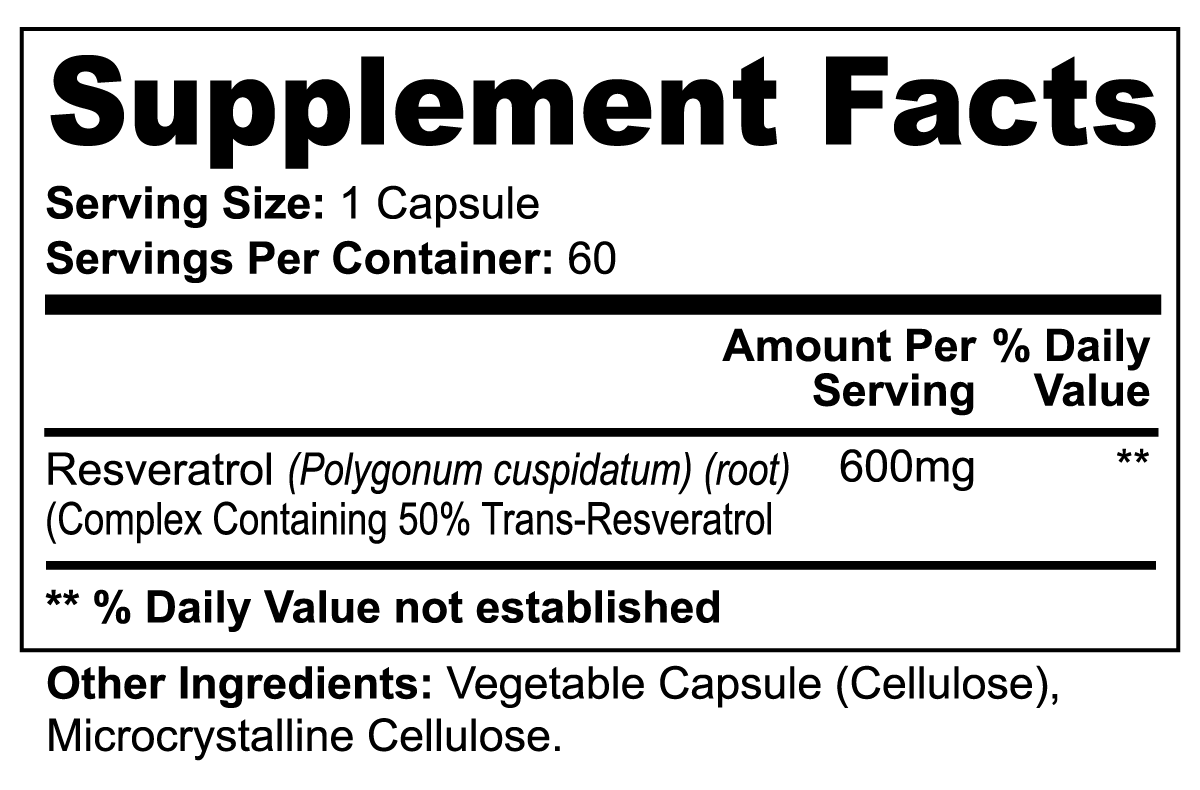 
                  
                    Resveratrol 50% 600mg
                  
                