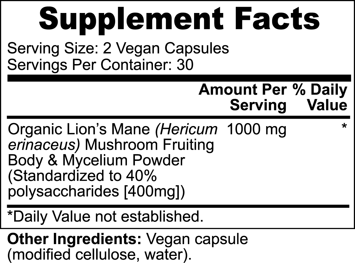 
                  
                    Lion's Mane Mushroom Capsules
                  
                